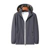 Autumn New Men's Jacket Outdoor Waterproof Quick-drying Plus Size Lapel Hooded Jacket