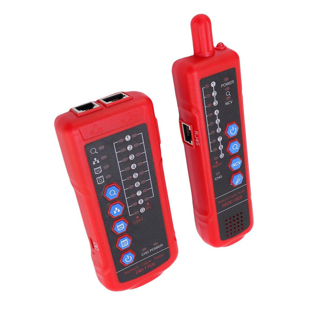 Network Cable Tester Emitter Receiver Ethernet Telephone Line Continuity Test Tool Kit for CAT5