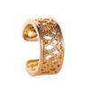 Open Lace Pattern Ear Cuff Gold Tone Filigree Hollow Ear Clip Non Piercing Ear Jewelry for Women