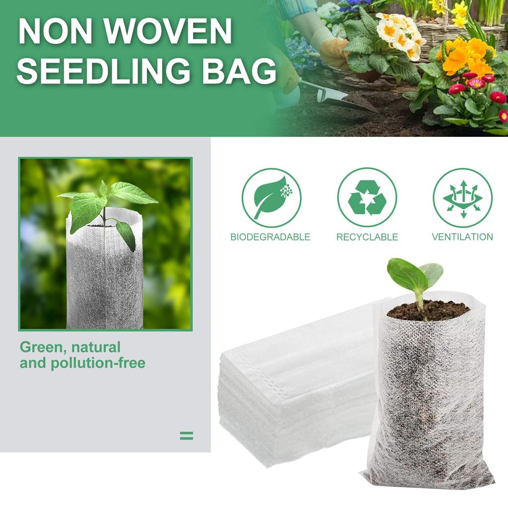 100pcs 18x6cm Non woven Seedling Bags Fruit Protection Nursery Pots