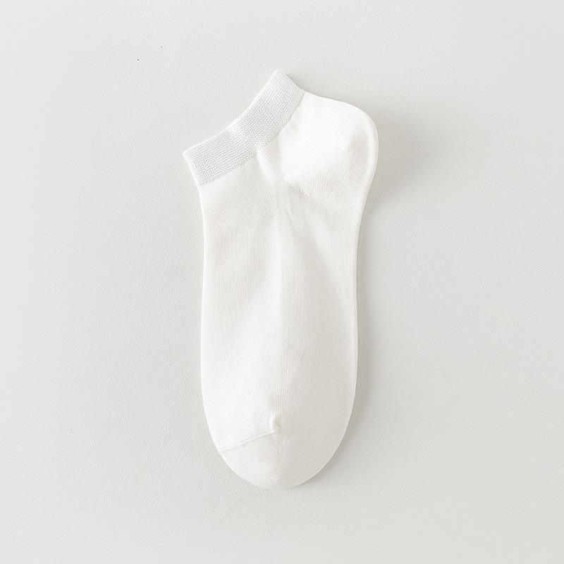 Socks Summer Men's Cotton Non-drop Heel Short Solid Colour Antibacterial Anti-odour Handmade Boneless Cotton Boat Socks