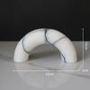 Natural Marble Sculpture Geometric Arch Semicircular Arch Ornament Yellow Cave Stone Decorative Figurines Living Room Decoration