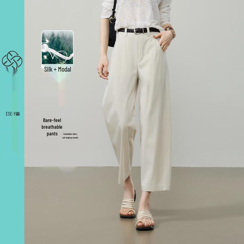 ESE-Y Women s Silk Blend Cropped Harem Pants 26