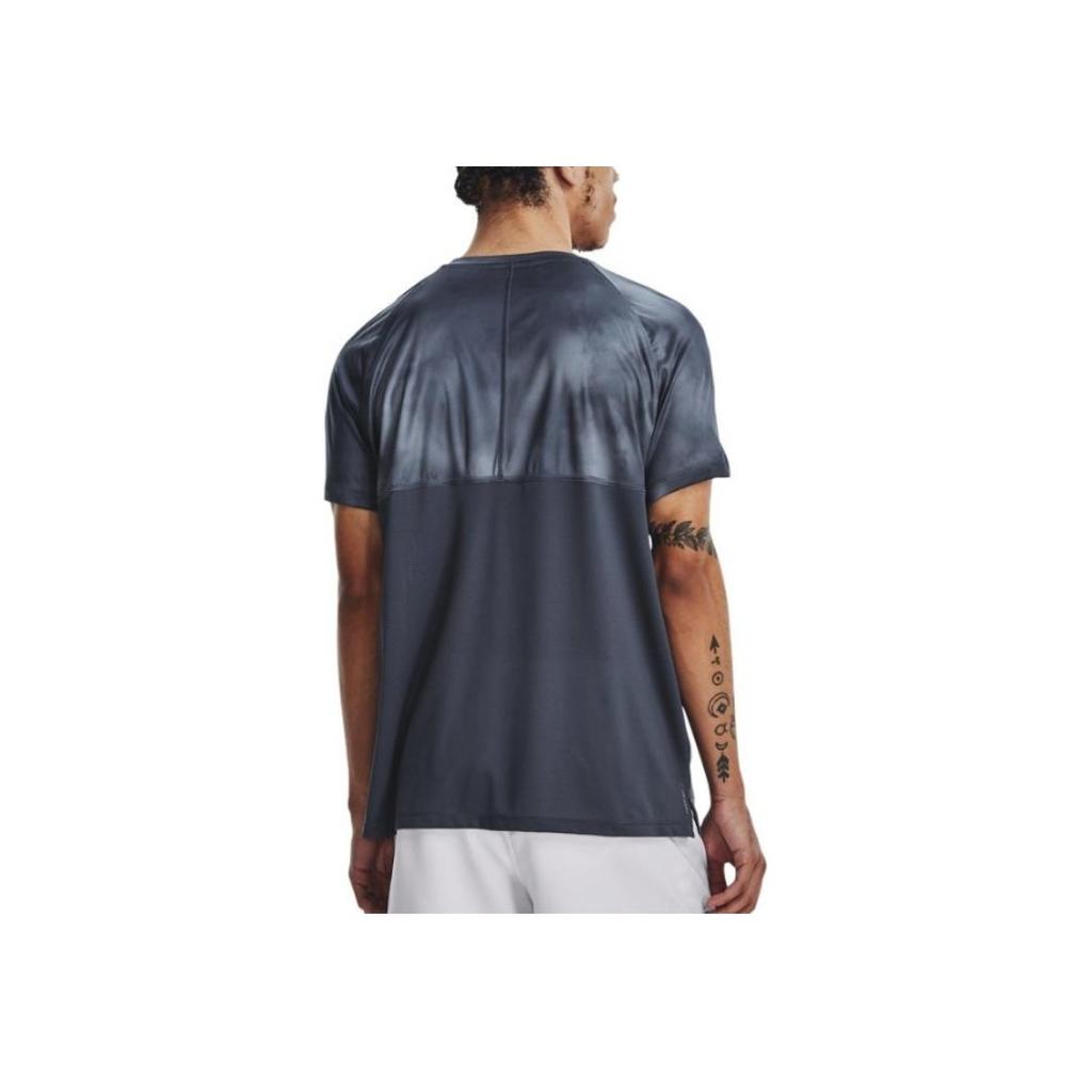 Under Armour Iso-Chill Tie-Dye Print Crew Neck Short Sleeve T-Shirt SS23 Men Tops Black 1377882-001