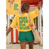 Damen Baumwolle Kurzarm T-Shirts Mehr Liebe Bitte Damen T-Shirt Retro Spanische Liebe Grafik Top