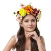 Fabric Flower Floral Hair Hoop Luxury Floral Simulation Flower Crown  Wedding