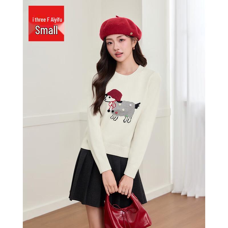 IEF Petite Korean-Style Loose Knit Sweater