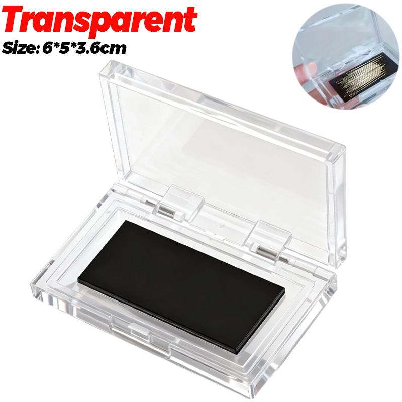 

Portable Magnetic Sewing Needle Holder Case DIY Embroidery Buttons Pins Needles Keeper Crafts Sewing Pin Organizer Box with Lid 1PC прозрачный