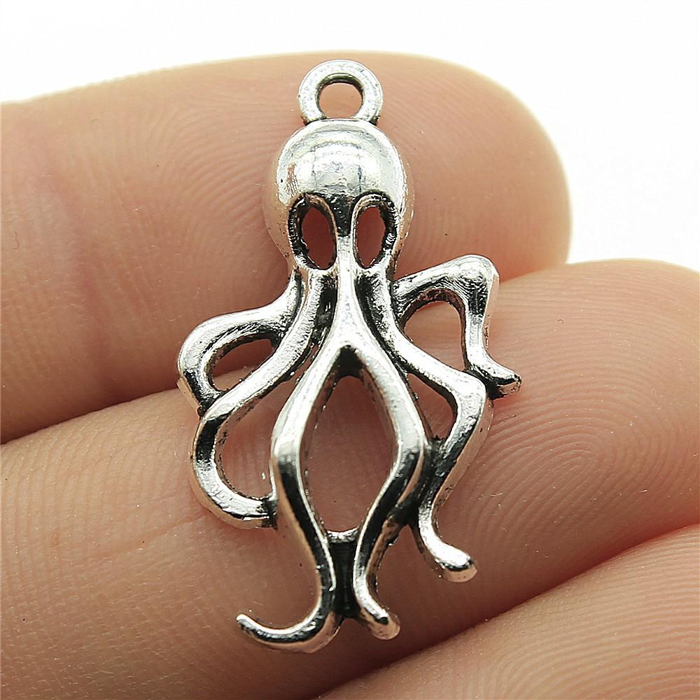 10 Stück Oktopus Anhänger Für Schmuckherstellung Meeresleben Meerestier Anhänger DIY Bastelzubehör