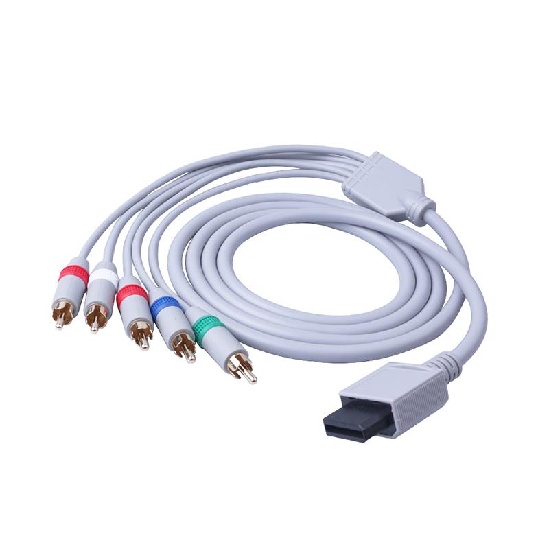 1.8m/6FT Game Cosole Audio Video 5RCA Premium Component AV Cable Compatible with Nintendo Wii/Wii U To HDTV EDTV