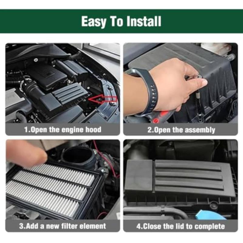 2pcs Air Filter Cleaner Element 13717582908 For BMW F10 F11 E84 520i 523 528i X1 16i 20i 2011-2017 N20 Engine High Flow Intake