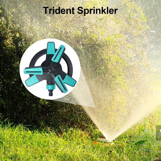 Garden Irrigation Sprinkler Auto Rotate Adjustable Wide Spraying Range Lawn Care Roof Cooling Sprinkler Patio Accessory