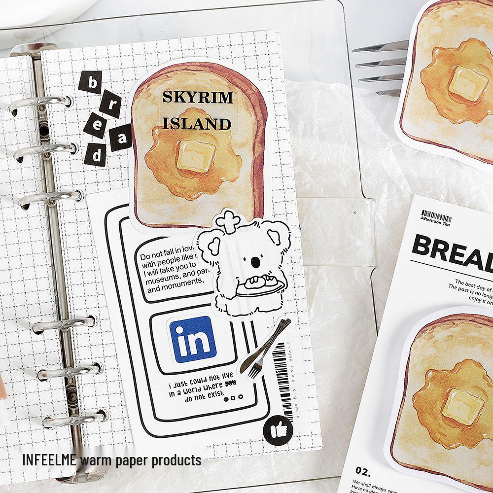 Infeel.Me Bread Toast Sticky Notes - Good Weather Series Memo Paper