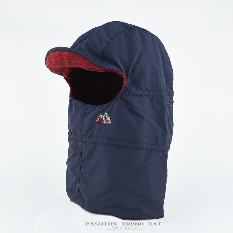 New cycling hat men's ski hat outdoor cycling warm ear protection windproof hat winter cold cotton hat