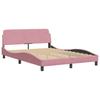 Bed Frame without Mattress Pink 140x200 cm Velvet