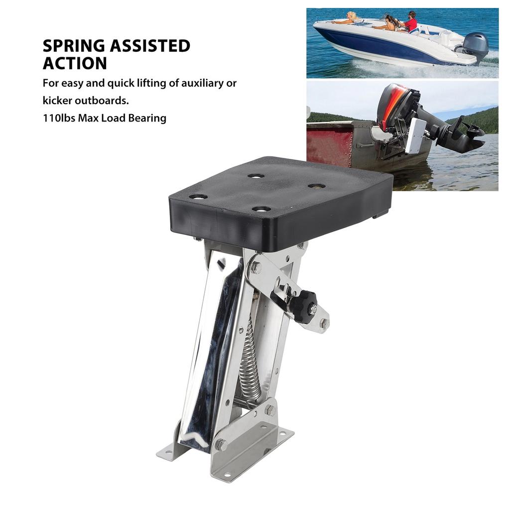 Outboard Motor Bracket Stainless Steel Marine Motor Bracket for 2 Stroke Motor 7.5 to 20 HP