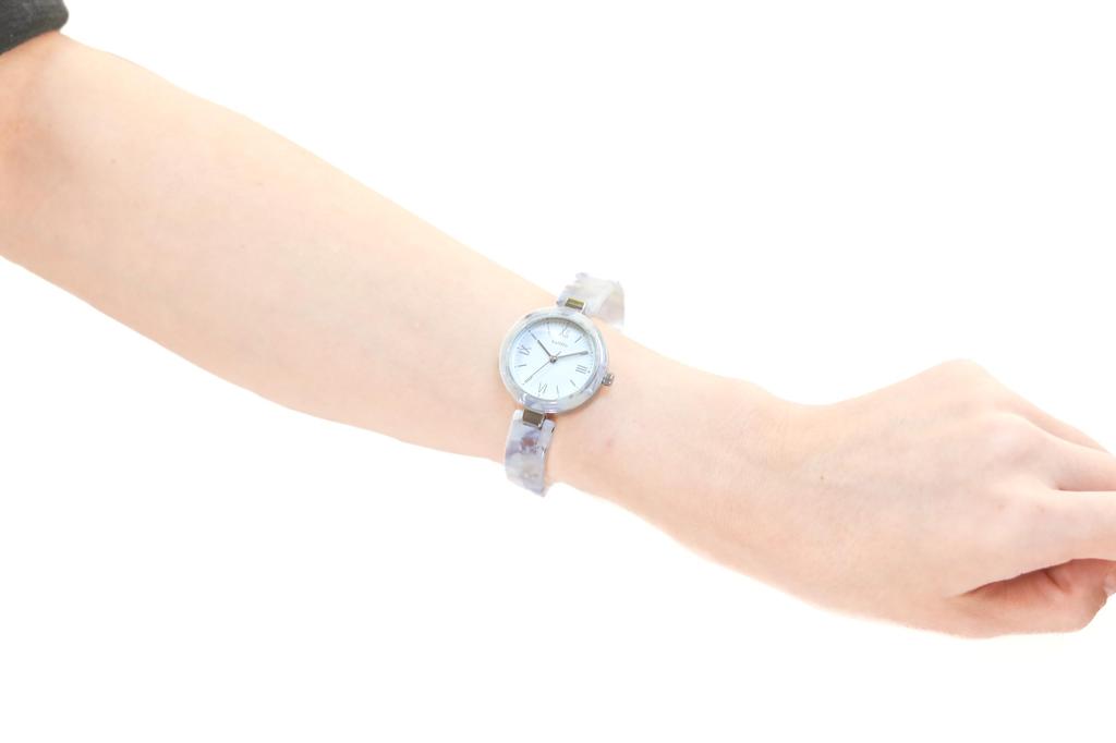 Fieldwork Acetate Bangle Watch with Tortoiseshell and Jelly Easy To Japanese Blue Women's Bracelet, Wear, Movement, YM132-2 BL,