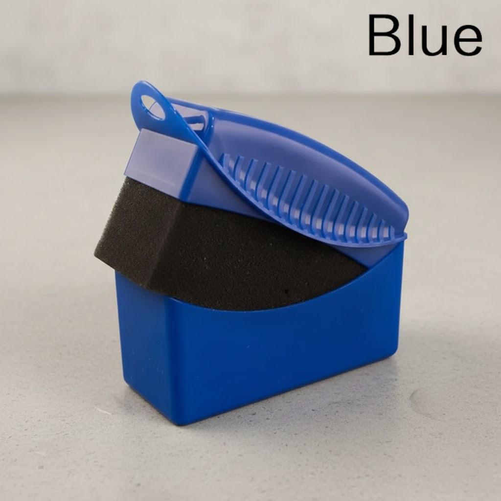 

Car Wheel Polishing Sponge Brush with Lid Tire Waxing Cleaning Sponge Corner Detailing Tool Auto Cleaning Accessories синий