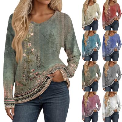 Womens Long Sleeve V Neck Shirts Basic Tee Casual Top Fall Trendy Tunic Outfits Fitted T Shirts