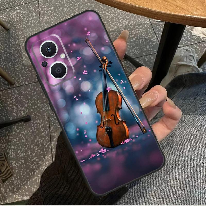 Music Violin For OPPO Reno 10 11 12 13 14 Pro 7 8 Lite 8T 11F 12F 13F 14F OPPO Find X8 X9 X5 X6 Pro Case