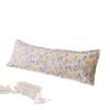 Washable Cotton Long Pillowcase 48x150cm - Single Piece Cover for Double Pillow Core