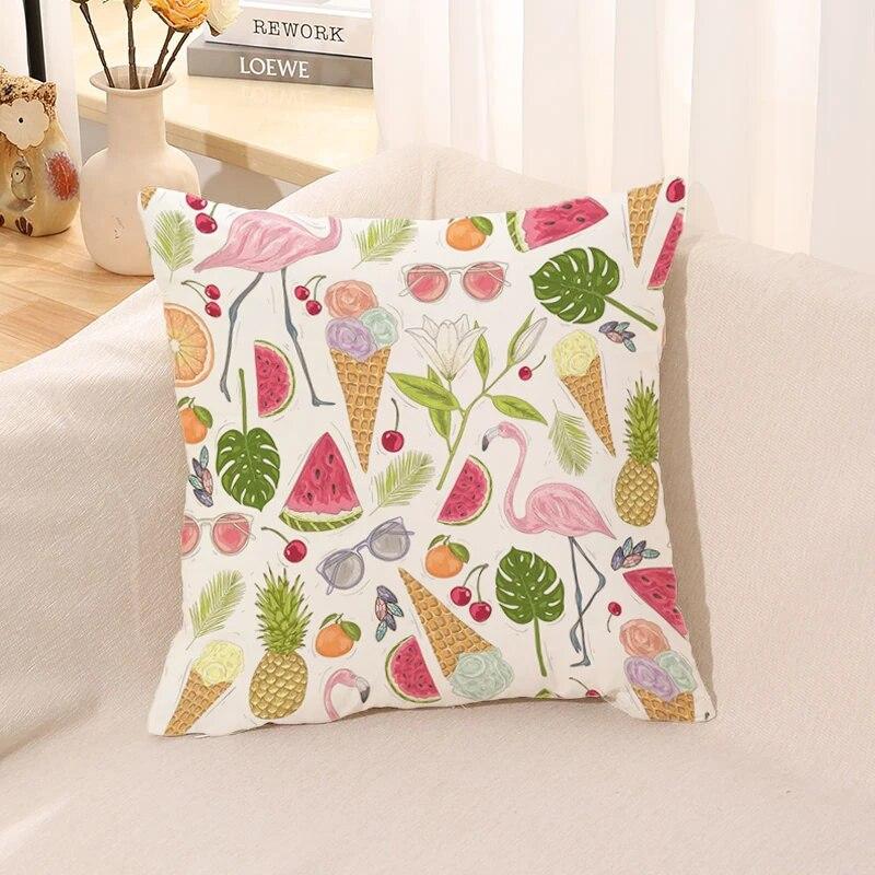 Розовый фламинго наволочка для дивана квадратный автомобильный люкс украшение комнаты 45x45cm 628₽