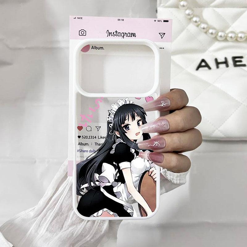 Süßes Cartoon Japan Anime Mädchen Handyhülle Für iPhone 17 Pro Max 17Pro 17 17Air Stoßfest Klar Hard Candy Matt Hülle Fundas