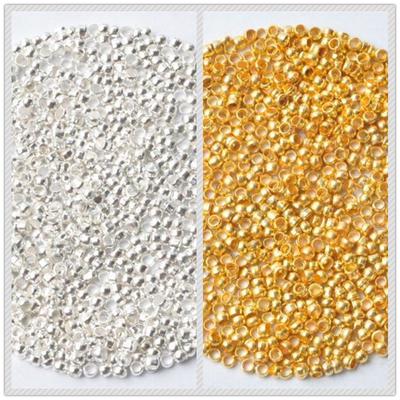 1000 Teile/los DIY Runde Spacer Lose Charms Fassung Perlen 2mm Schmuck Erkenntnisse Loch 1,5mm