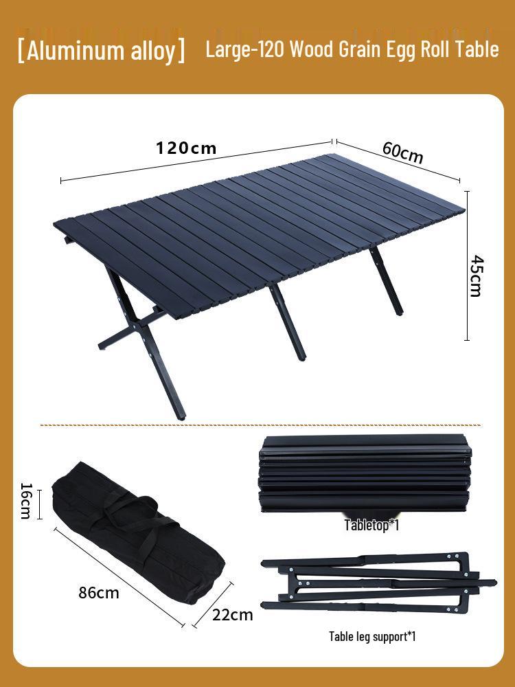 Ultralight Portable Aluminum Folding Table with Chairs - Ideal for Camping, Barbecue, Travel, Night Markets