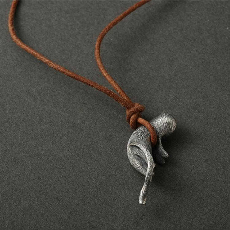 Cute Cat Pendant Necklace Animal Collarbone Necklace Statement Jewelry Gift