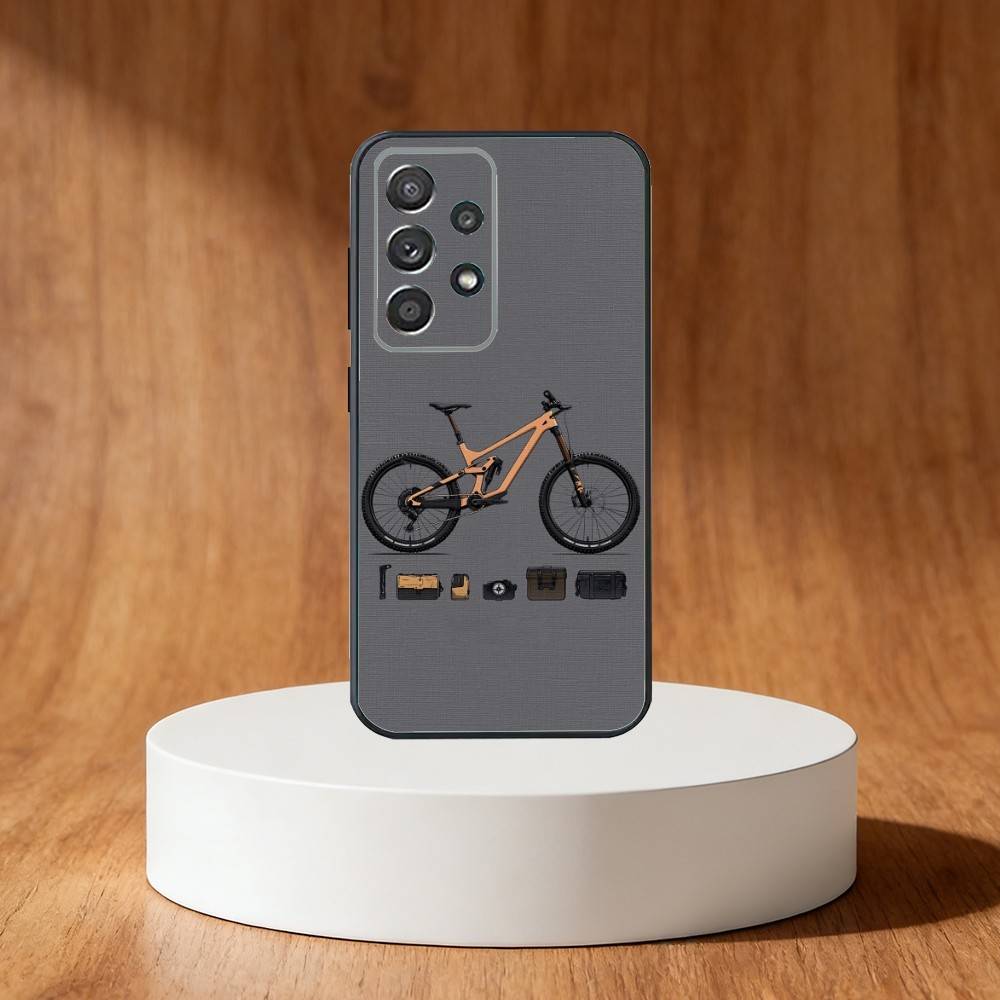Mountain Bike Bicycle cool Phone Case For Samsung S25,S24,S21,S22,S23,S30,Ultra,S20,Plus,Fe,Note,10,9,5G Black Cover
