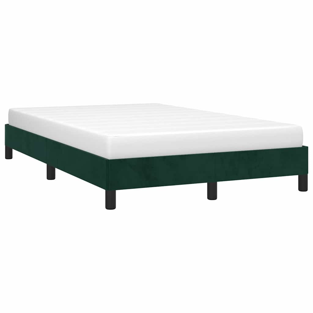 Bed Frame without Mattress Dark Green 120 x 190 cm Velvet
