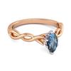 London Blue Topaz Marquise Ring - 925 Sterling Silver Rose Gold Vermeil