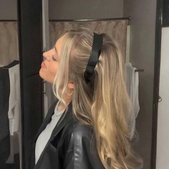 Women Headband Bump-it Up Wide Hair Hoop Adds Volume Natural Lift Hairband Party Lightweight Soft Hair Accessory