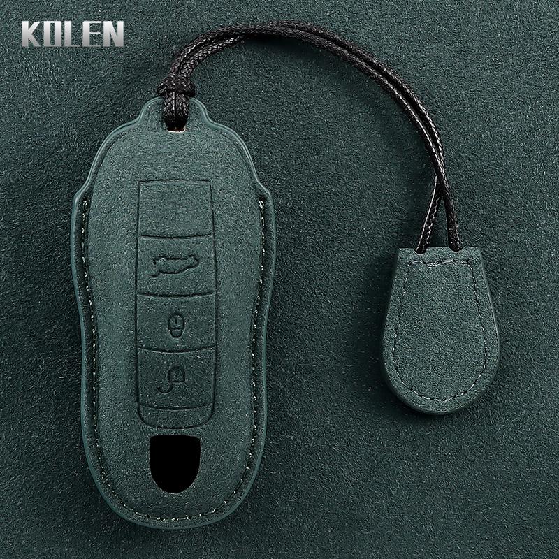 

Leather Car Remote Key Case Cover Shell For Porsche Cayenne 911 996 Macan Panamera Boxster 986 987 981 Protected Fob Accessories