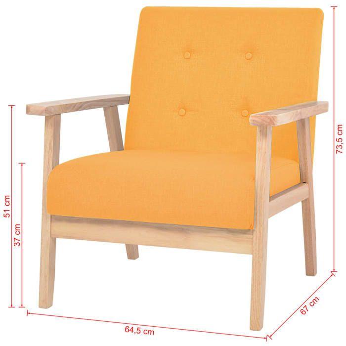 VidaXL Fauteuil Tissu Chaise de Salon Meuble Mobilier de Chambre à Coucher 244657