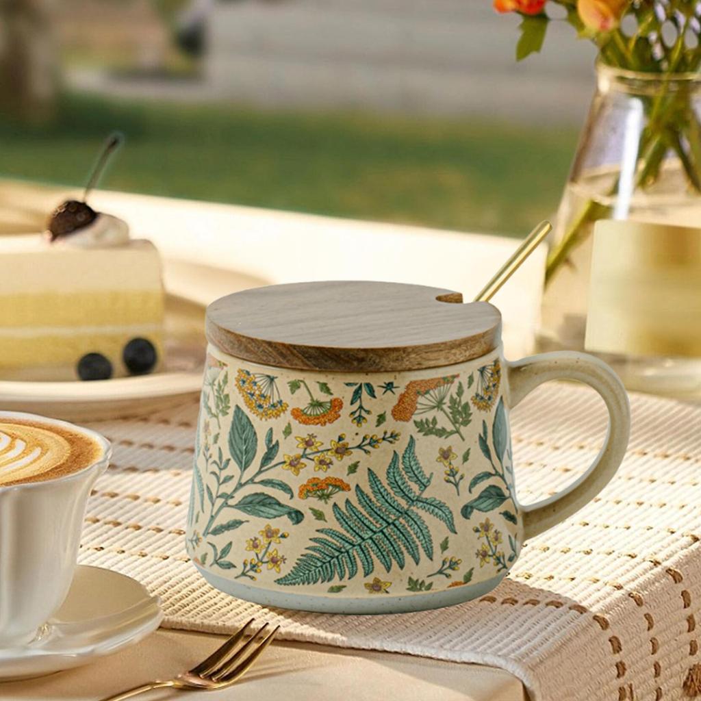 Ceramic Coffee Mug 360ml Elegant with Nonslip Handle Portable Tabletop Drinkware Milk Cup Beverage
