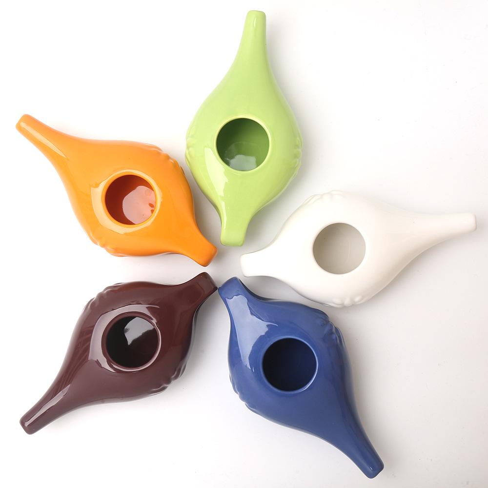 Lota Nasale in Ceramica per Yoga e Cura della Salute Domestica blu