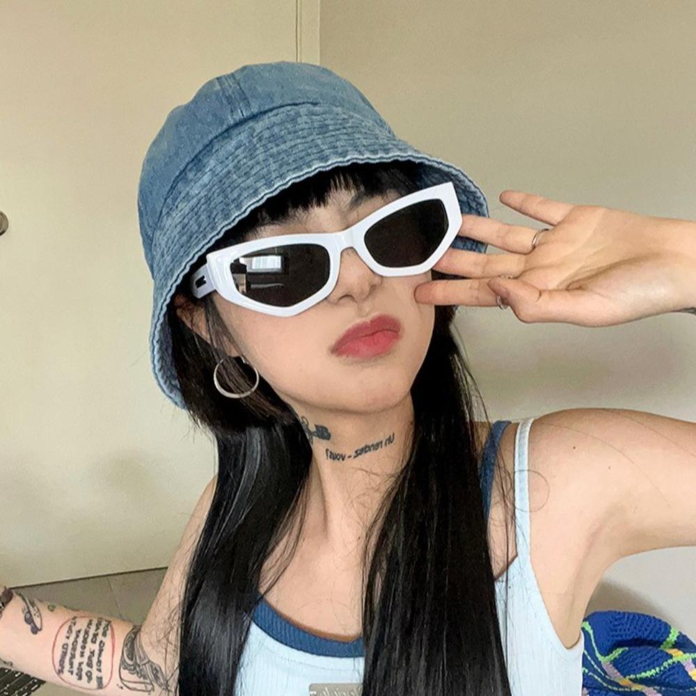 Cloth Denim Bucket Hats Sunshade Sun Protection Basin Cap Soft Retro Fisherman Hat  Outdoor