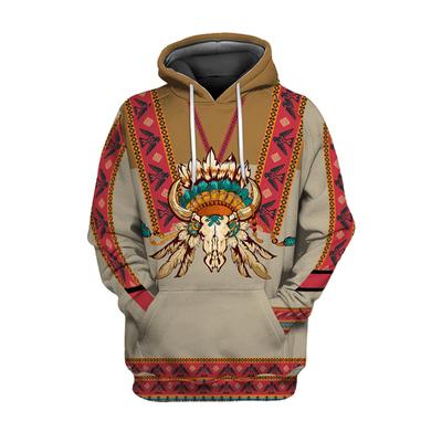 Men's Fashion Bohemian Loose Hoodie Large 3D Printed Super Large Hoodie Indian Fashion Enthusiast 2024