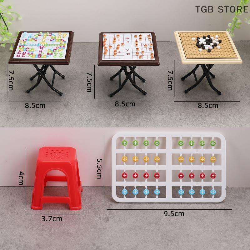 1Set Mini Gomoku Chess Flying Chess Model Dollhouse Simulation Miniature Doll House Accessories Desktop Decoration