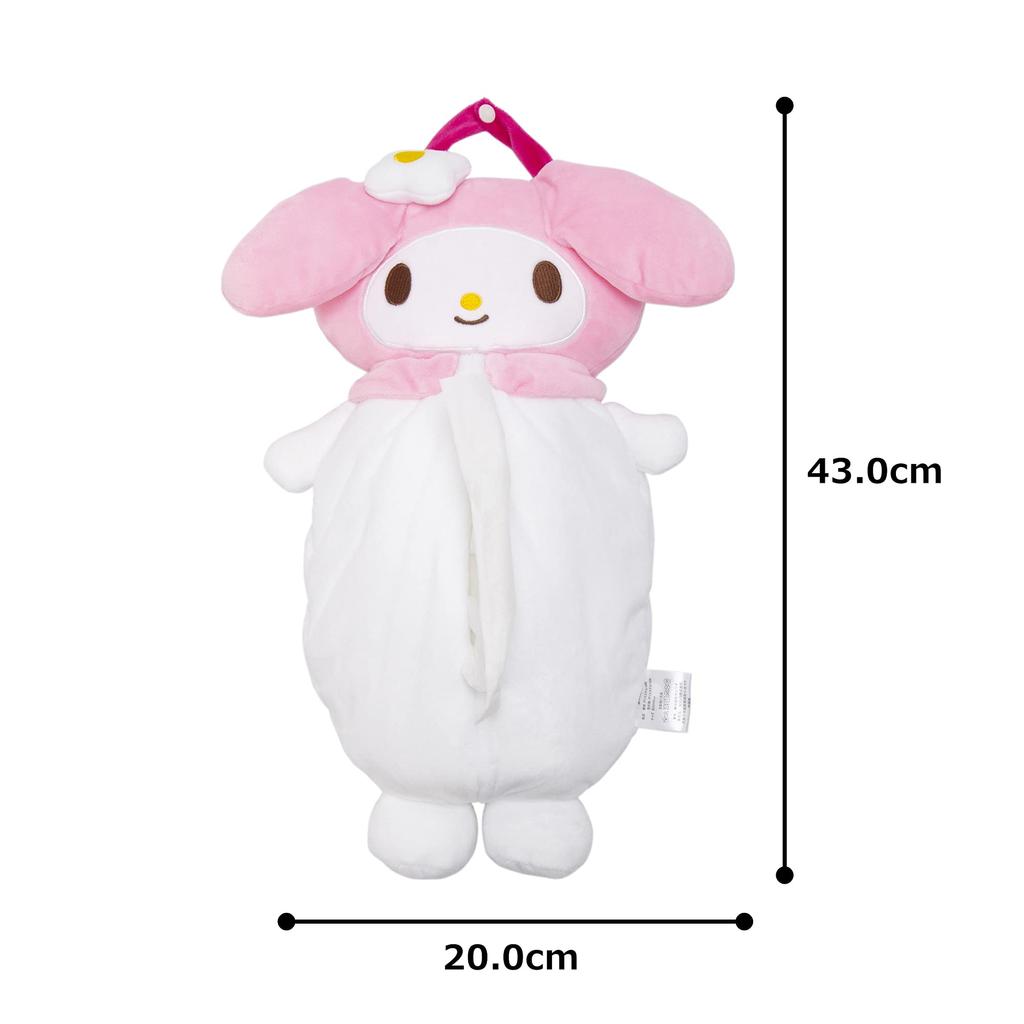 MORIPiLO Sanrio Tissue Case Hanging Melody Tissue Box 40cm Melty To the Touch Cute Car Goods Stuffed Toy Paper Holder Pink SANRIO Character Morishita