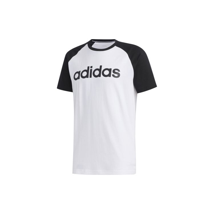 

Adidas Neo с круглым вырезом Спортивная прямая футболка Мужские топы Белые FP7443