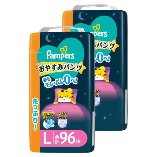 

[Трусики L размера] Pampers Подгузники для сна (9~14 кг) 96 штук (48 шт. х 2 упаковки) Предмет дела