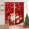 Tende Finestra Calzini di Natale Pupazzo di Neve Babbo Natale Stampate Tende Camera da Letto Soggiorno Decorazioni Festa di Capodanno Tende