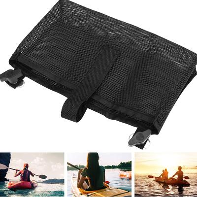Wear Resistant Kayak Sundries Storage Bag Boat Railing Bag Hanging Mesh Pouches Marine Boat Mesh Bag Easy To Use