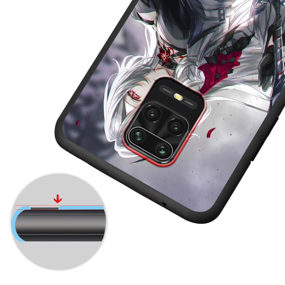 Raiden Bosenmori Mei Case for Xiaomi Redmi 10A 10C 9C 12C 9A 9i 10 12 9 Prime 9T K40 Pro Black Soft TPU Mobile Phone Bag Cover