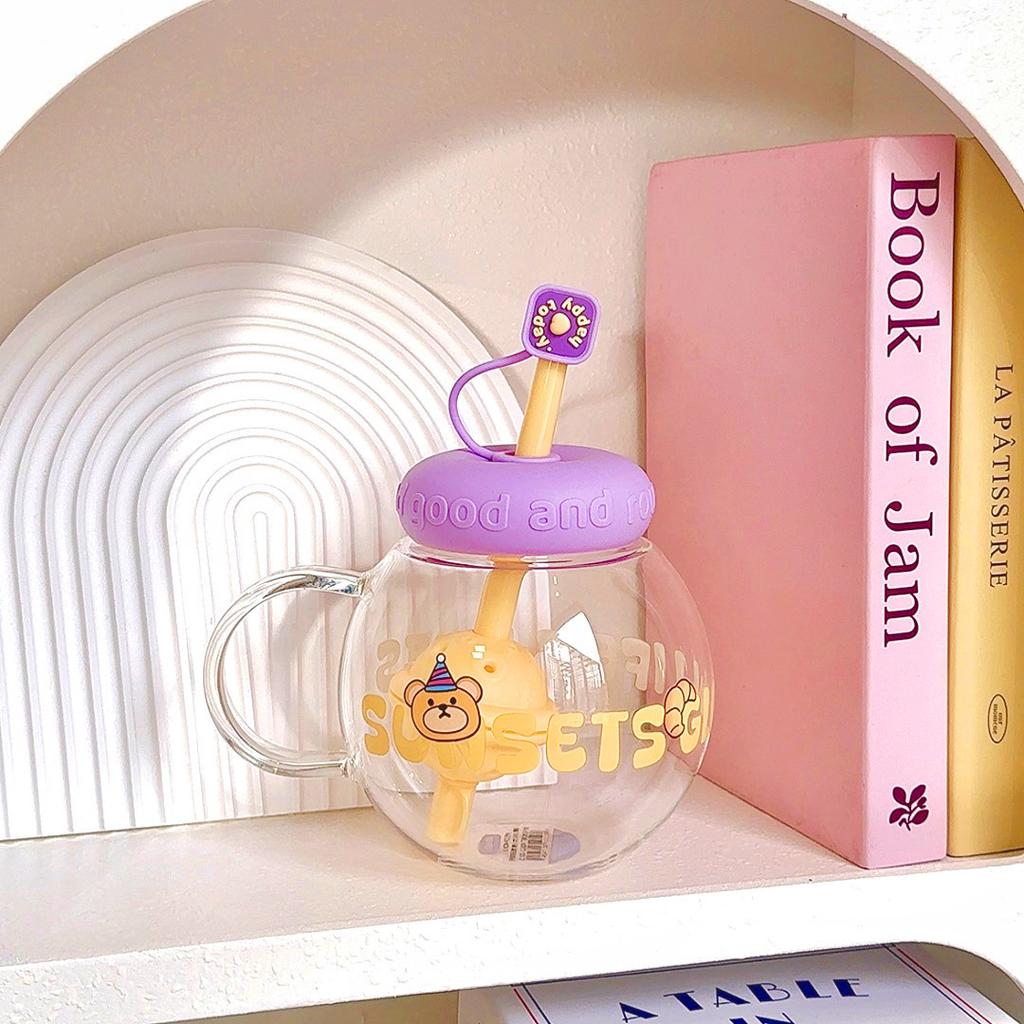 New glass cup girls high value double layer high temperature explosion proof fat planet cup