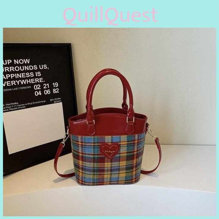Fashion Splicing Checkered Pattern Women Casual Shoulder Bag For Casual Outings