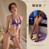 New sexy three-point erotic underwear free bikini open crotch temptation large size women's suit